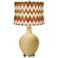 Humble Gold Red and Brown Chevron Shade Ovo Table Lamp