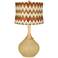 Humble Gold Red and Brown Chevron Shade Wexler Table Lamp