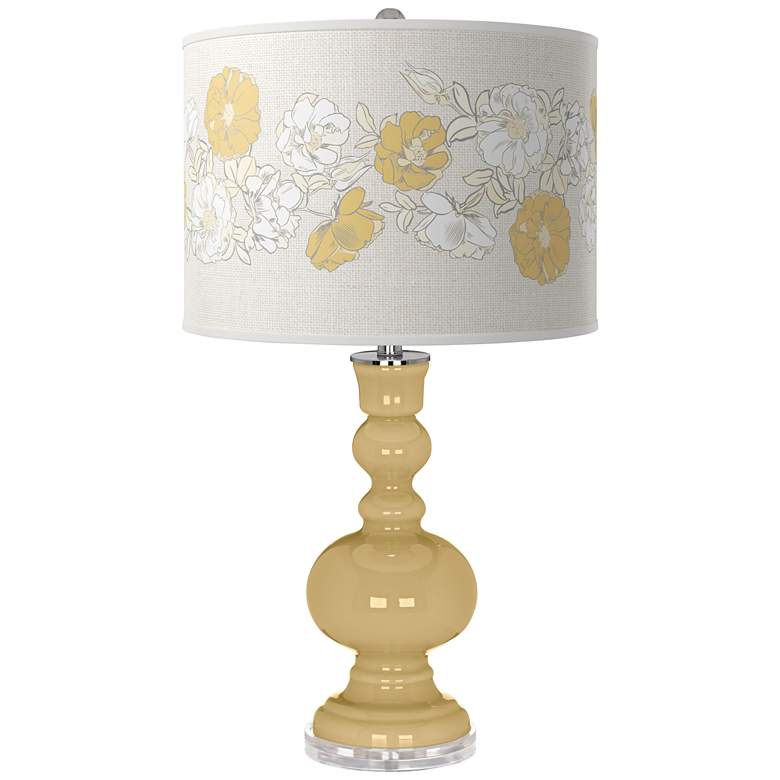 Image 1 Humble Gold Rose Bouquet Apothecary Table Lamp