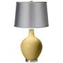 Humble Gold - Satin Light Gray Shade Ovo Table Lamp