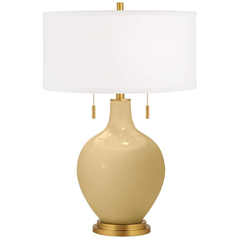 Image 2 Humble Gold Toby Brass Accents Table Lamp with Dimmer