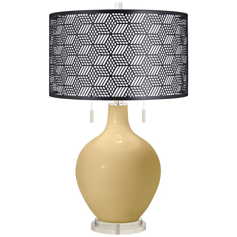 Image 1 Humble Gold Toby Table Lamp With Black Metal Shade