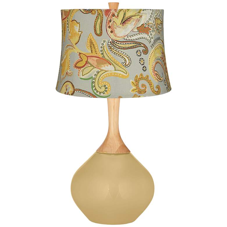 Image 1 Humble Gold Yellow Paisley Wexler Table Lamp