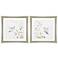 Hummingbird 19"W x 19"H Framed Art Set of 2