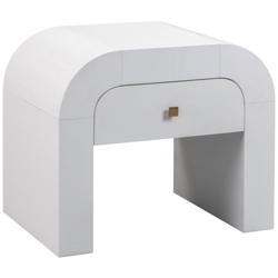 Hump 26&quot; Wide White 1-Drawer Wood Nightstand