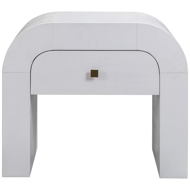 Image 6 Hump 26" Wide White 1-Drawer Wood Nightstand more views
