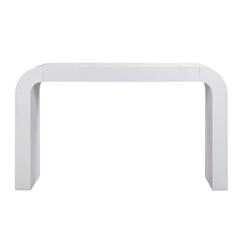 Image 7 Hump 54 inch Wide White Wood Console Table more views