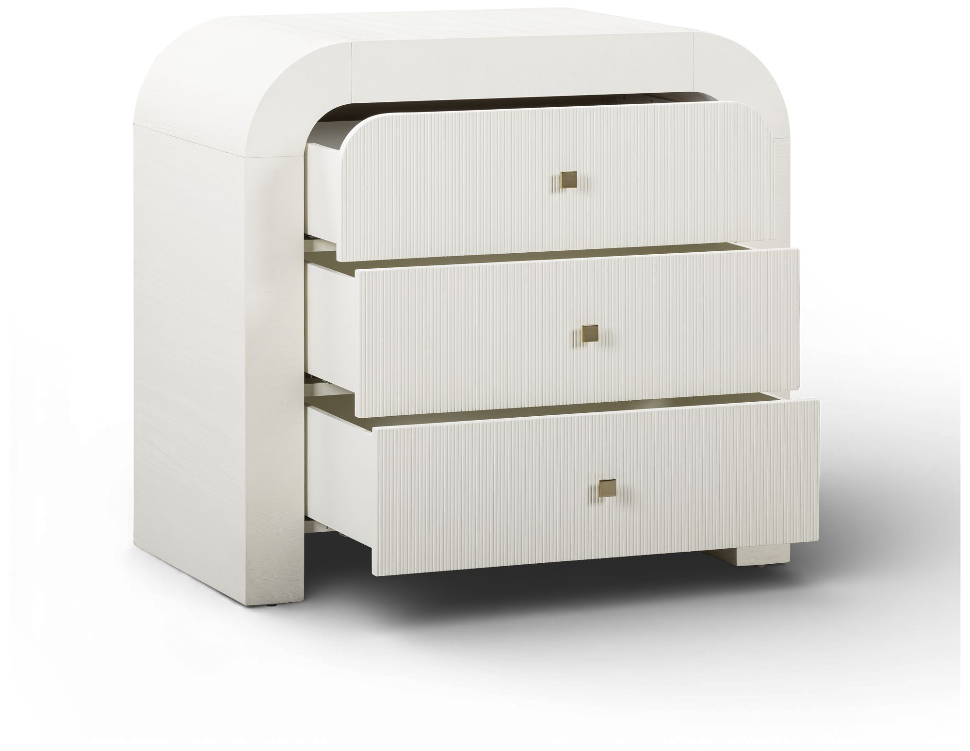 Image 3 Hump White Arched 3-Drawer Chest more views
