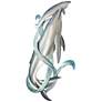 Humpback Whale with Calf 45" High Outdoor Metal Wall Art