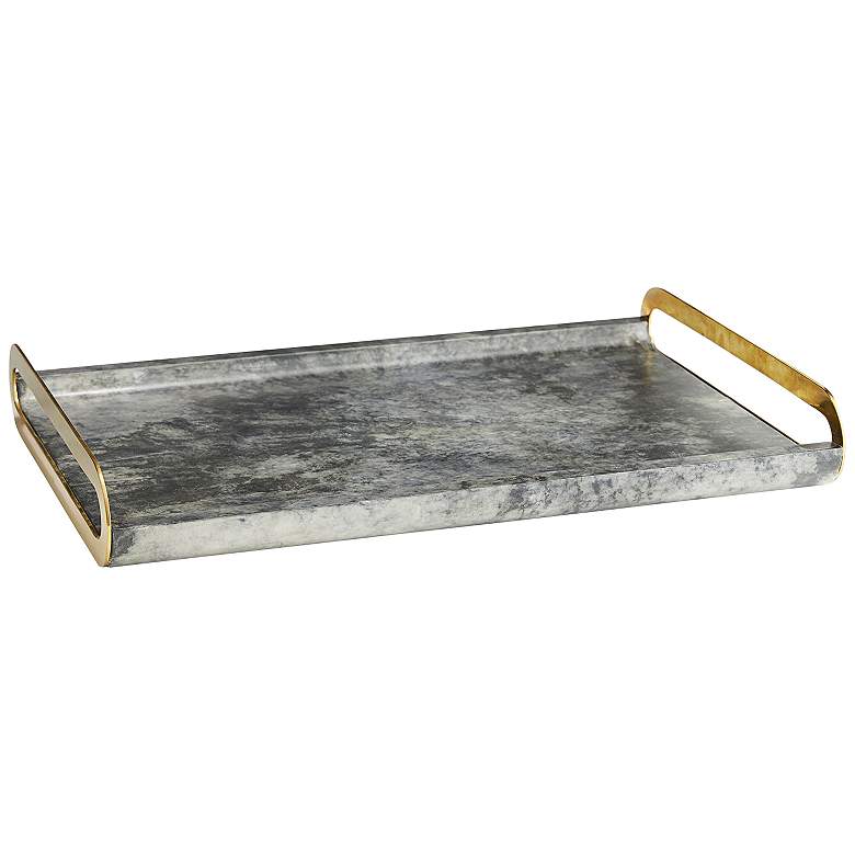 Image 1 Humphrey 22" Wide Charcoal Rectangular Decorative Tray