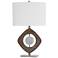 Humphries Brown Wood-Like Diamond Table Lamp