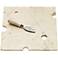 Hunk Of Swiss Marble Cheeseboard and Cheese Knife Set