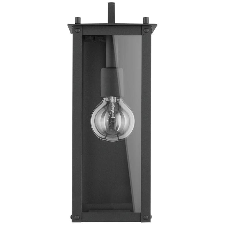 Image 1 Hunt 15" High Black Aluminum Outdoor Lantern Wall Light
