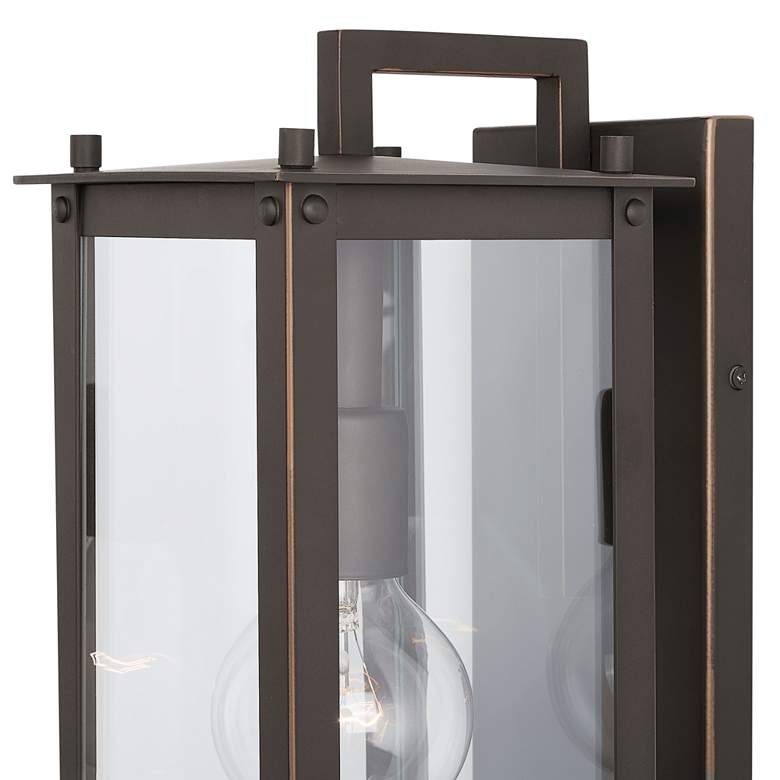 Image 3 Hunt 15"H Oiled Bronze Aluminum Outdoor Lantern Wall Light more views