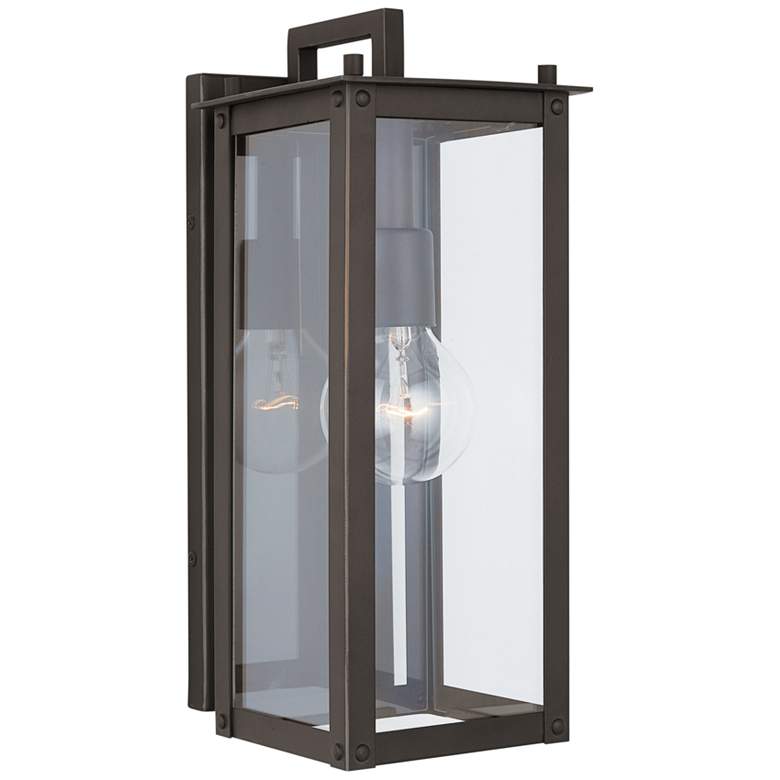 Image 4 Hunt 15"H Oiled Bronze Aluminum Outdoor Lantern Wall Light more views