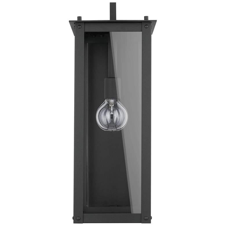 Image 1 Hunt 20 3/4" High Black Aluminum Outdoor Lantern Wall Light