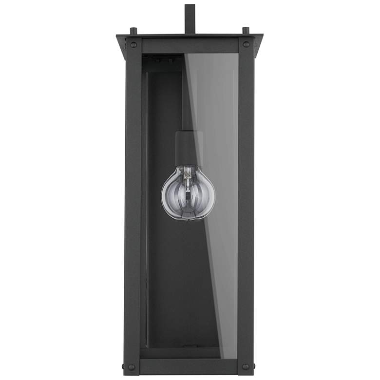 Image 1 Hunt 20 3/4 inch High Black Aluminum Outdoor Lantern Wall Light