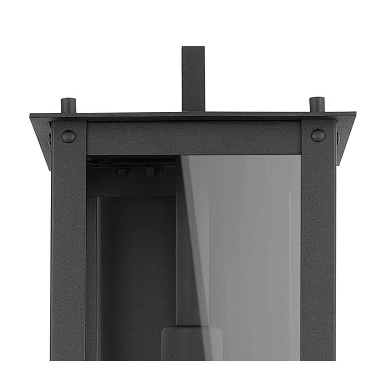 Image 2 Hunt 20 3/4 inch High Black Aluminum Outdoor Lantern Wall Light more views