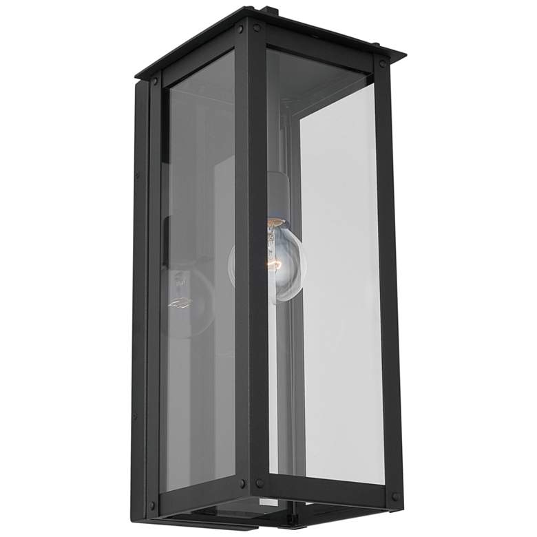 Image 3 Hunt 20 3/4" High Black Aluminum Outdoor Lantern Wall Light more views