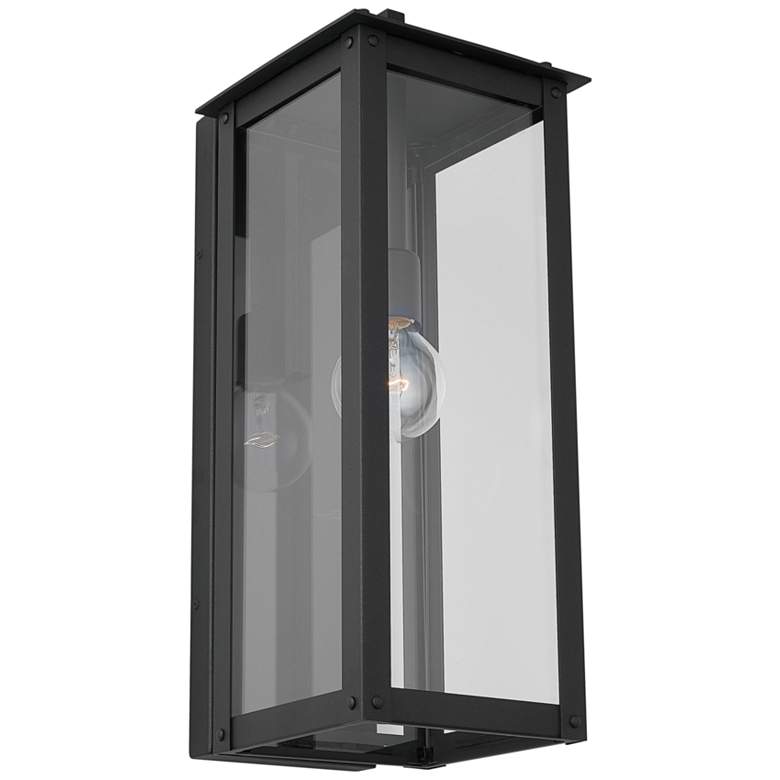 Image 3 Hunt 20 3/4 inch High Black Aluminum Outdoor Lantern Wall Light more views