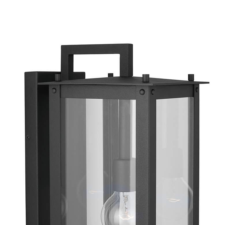 Image 4 Hunt 20 3/4 inch High Black Aluminum Outdoor Lantern Wall Light more views