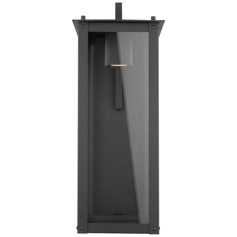 Image 3 Hunt 20 3/4 inch High Black Aluminum Outdoor Lantern Wall Light more views