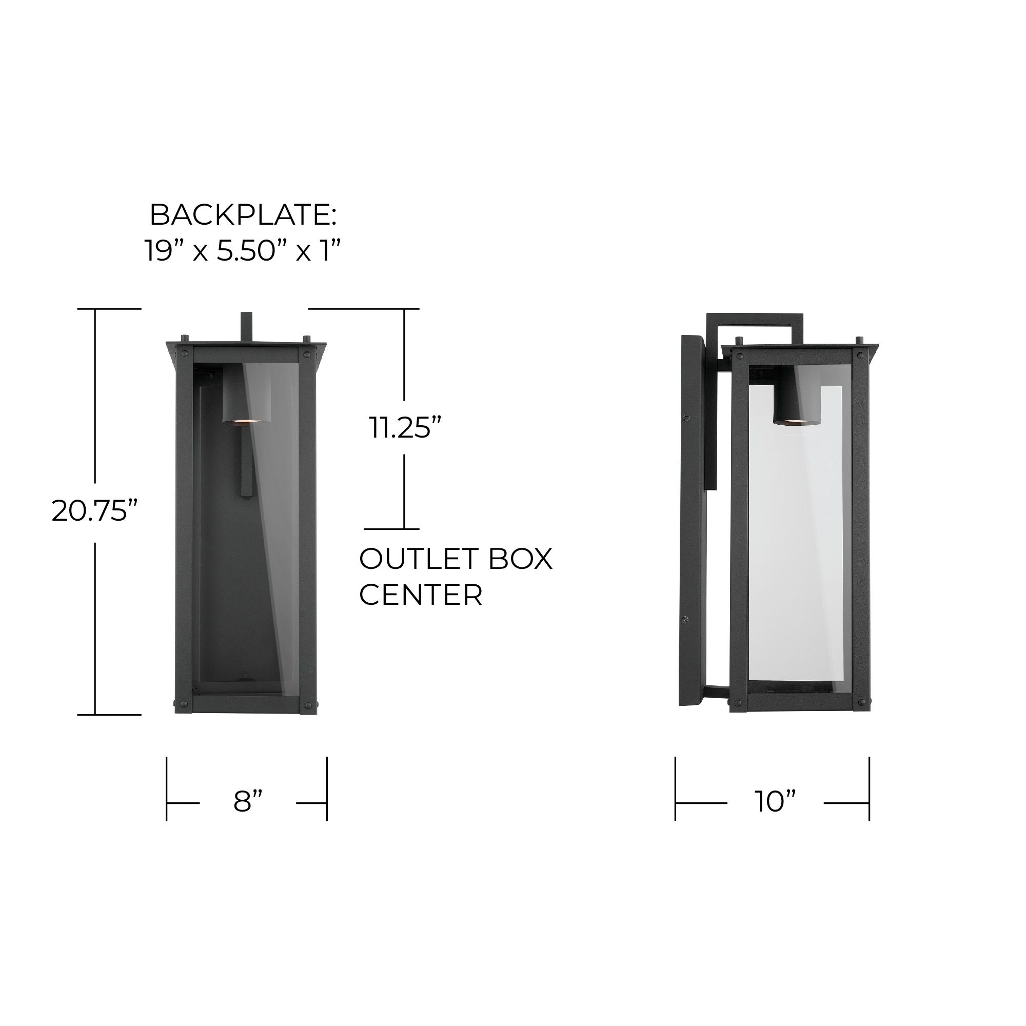 Image 7 Hunt 20 3/4" High Black Aluminum Outdoor Lantern Wall Light more views