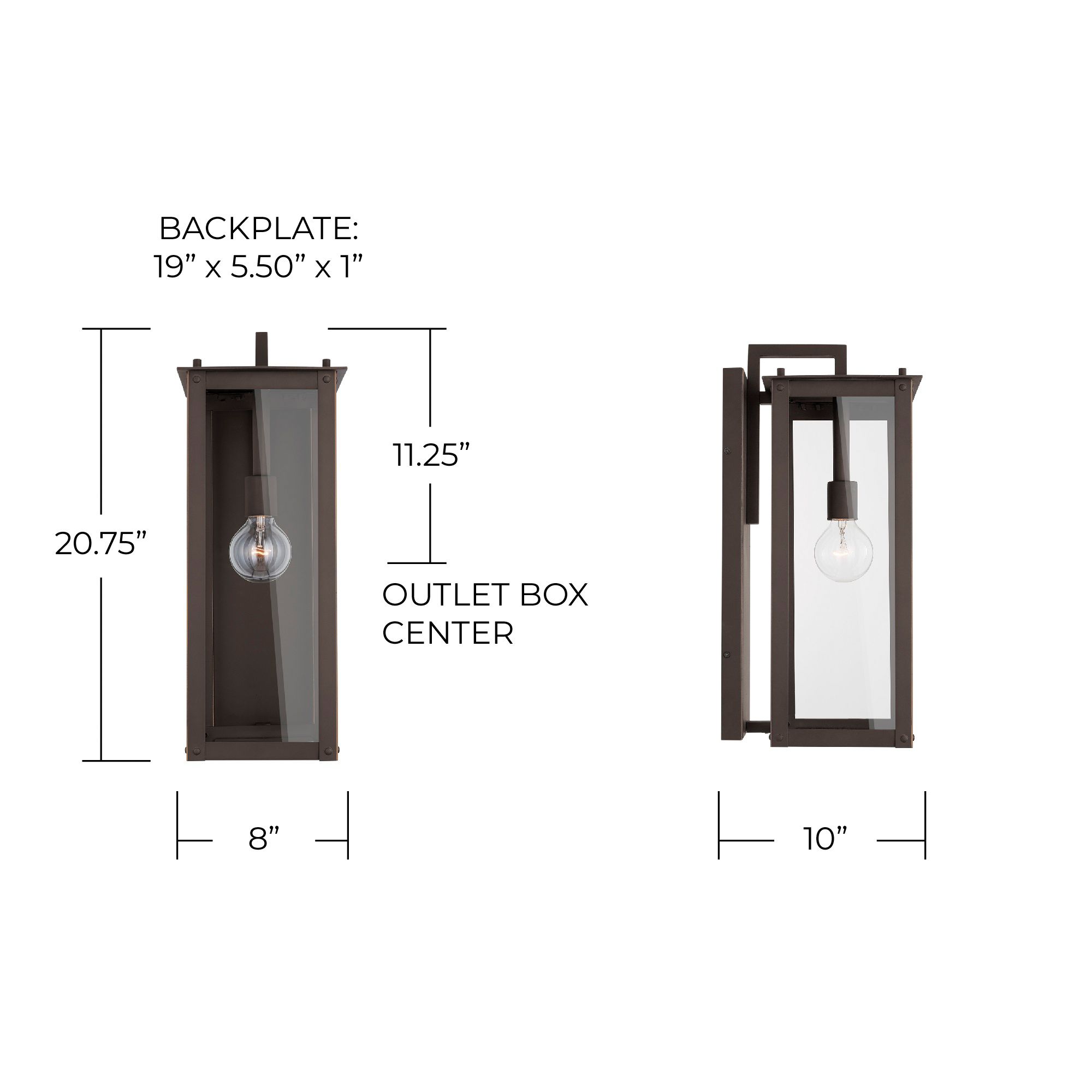 Hunt 20 3/4" High Oiled Bronze Aluminum Outdoor Wall Light in scene