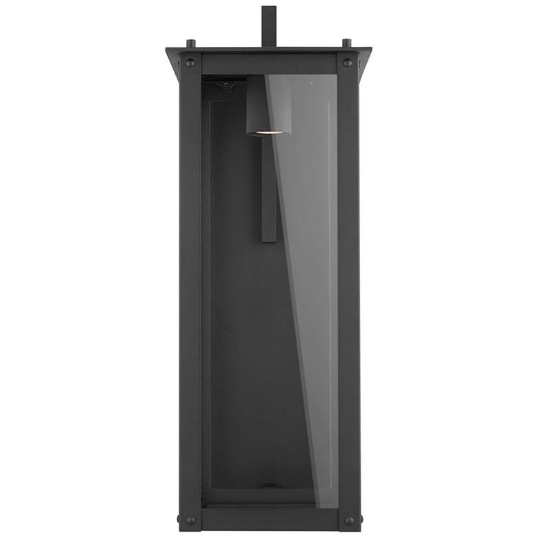 Image 3 Hunt 29 inch High Black Aluminum Outdoor Lantern Wall Light more views