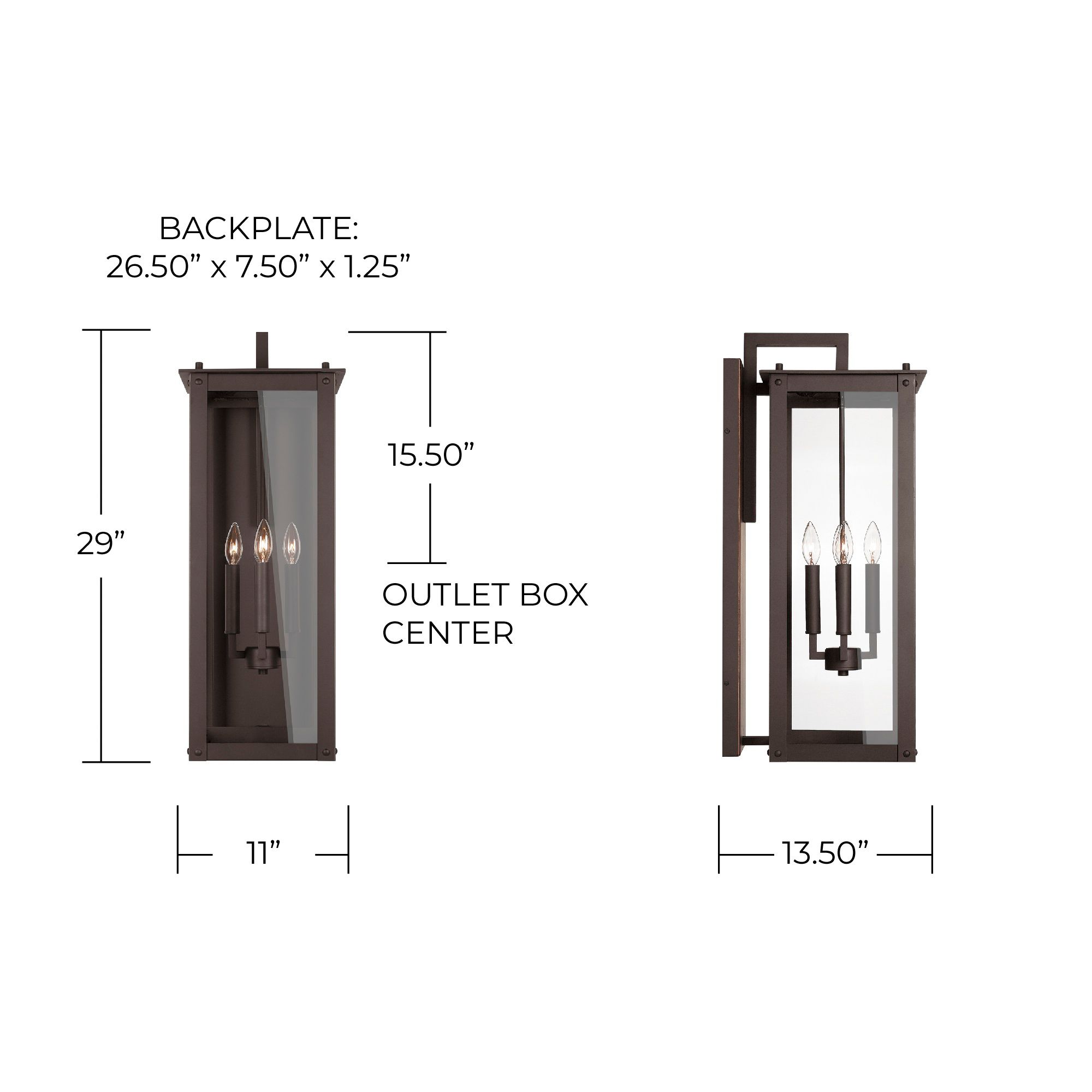 Image 6 Hunt 29"H Oiled Bronze Aluminum 4-Light Outdoor Wall Light more views
