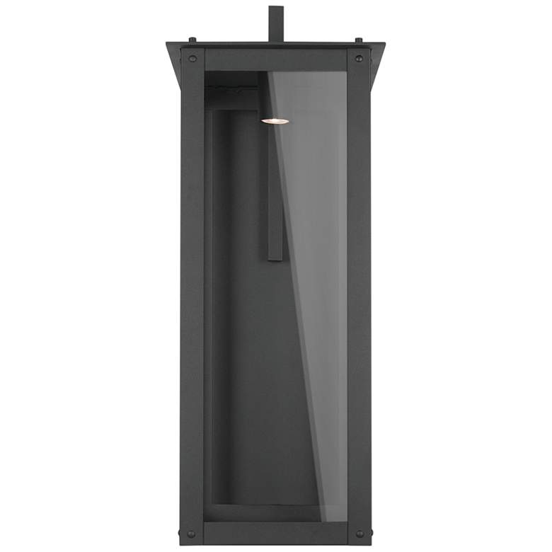 Image 1 Hunt 36 inch High Black Aluminum Outdoor Lantern Wall Light