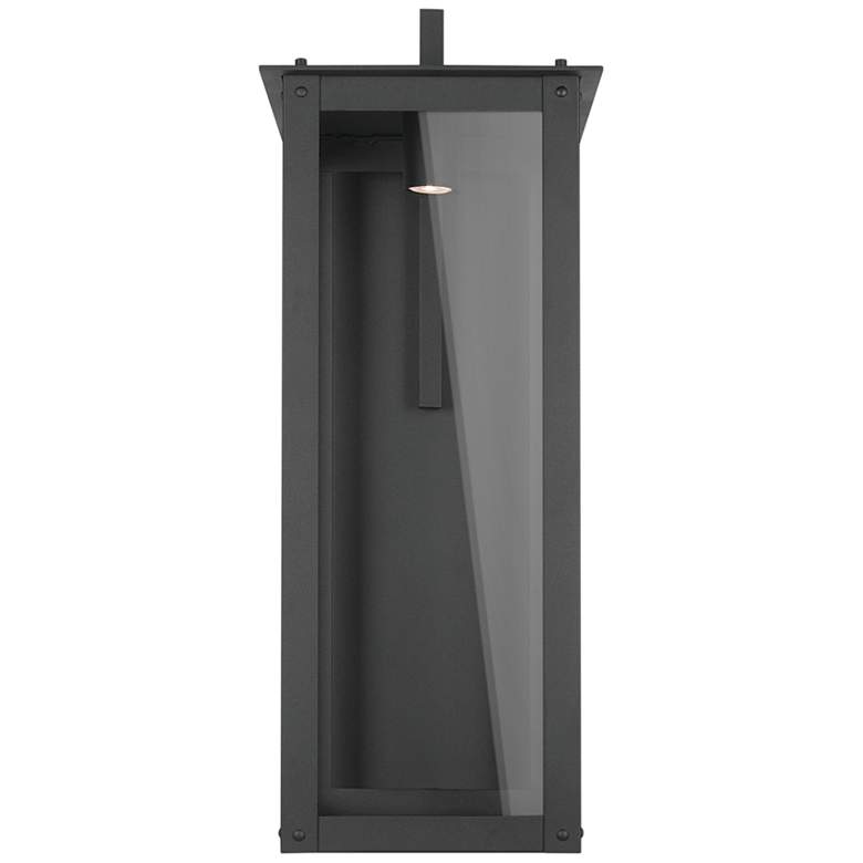 Image 1 Hunt 36" High Black Aluminum Outdoor Lantern Wall Light
