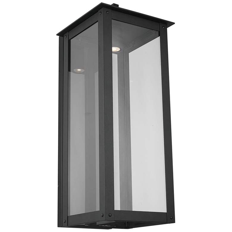 Image 2 Hunt 36 inch High Black Aluminum Outdoor Lantern Wall Light more views