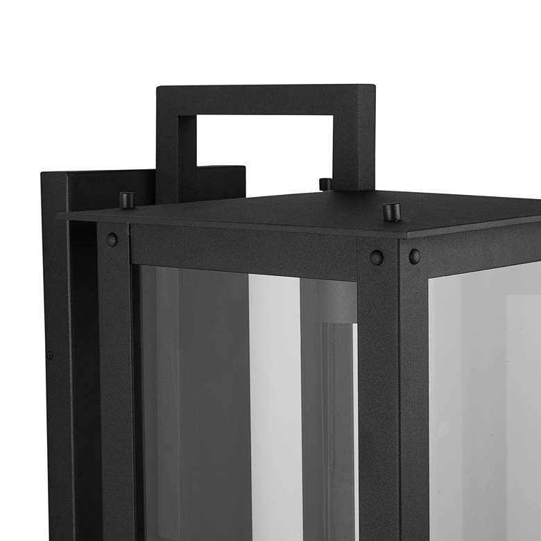 Image 3 Hunt 36 inch High Black Aluminum Outdoor Lantern Wall Light more views