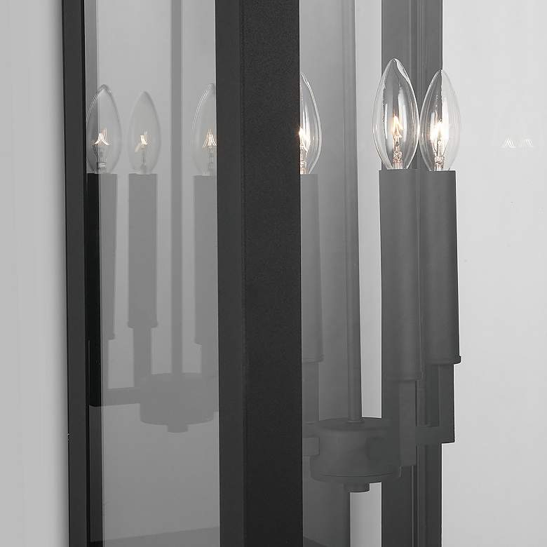 Image 5 Hunt 36"H Black Aluminum 4-Light Outdoor Lantern Wall Light more views