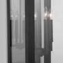 5_Hunt 36"H Black Aluminum 4-Light Outdoor Lantern Wall Light more views