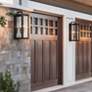 6_Hunt 36"H Black Aluminum 4-Light Outdoor Lantern Wall Light more views