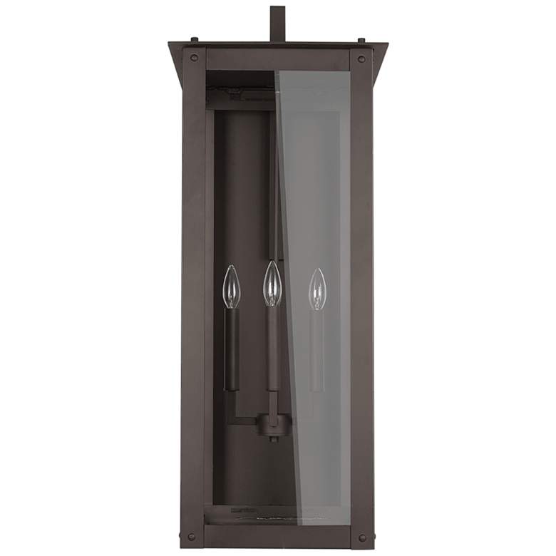 Image 1 Hunt 36"H Oiled Bronze 4-Light Outdoor Lantern Wall Light
