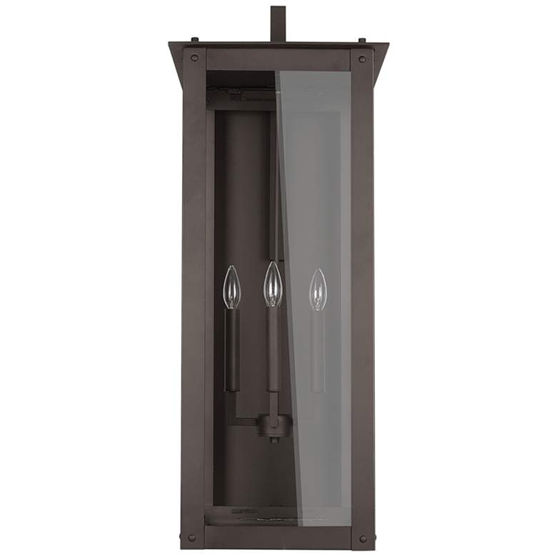 Image 1 Hunt 36 inchH Oiled Bronze 4-Light Outdoor Lantern Wall Light