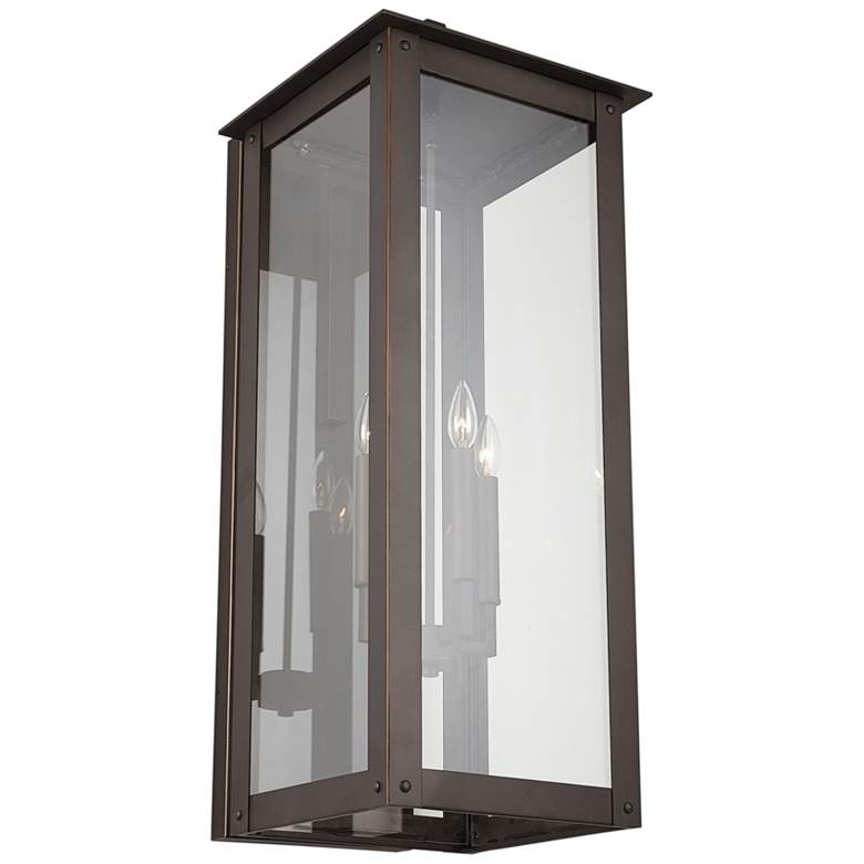 Image 4 Hunt 36"H Oiled Bronze 4-Light Outdoor Lantern Wall Light more views