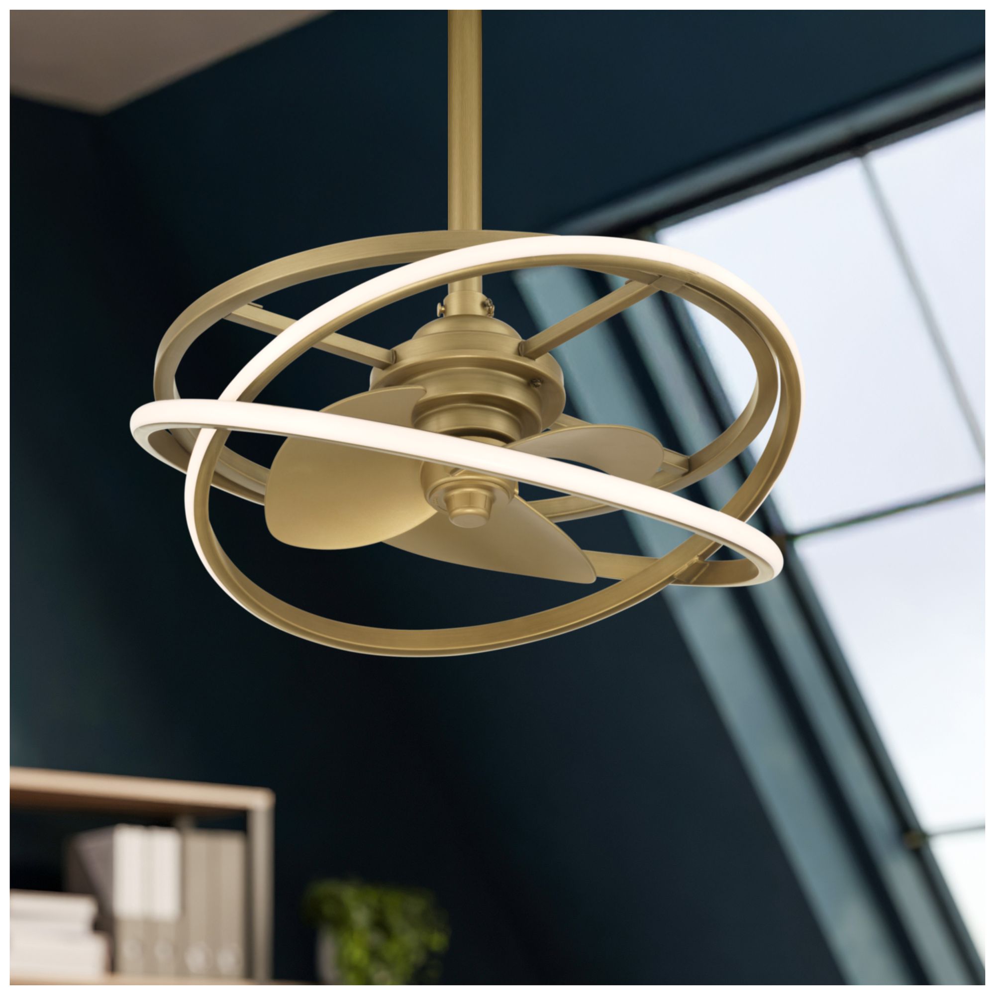 Image 5 Hunter 20" Cirro Fandelier Luxe Gold with LED Light Kit and Handheld Remote more views