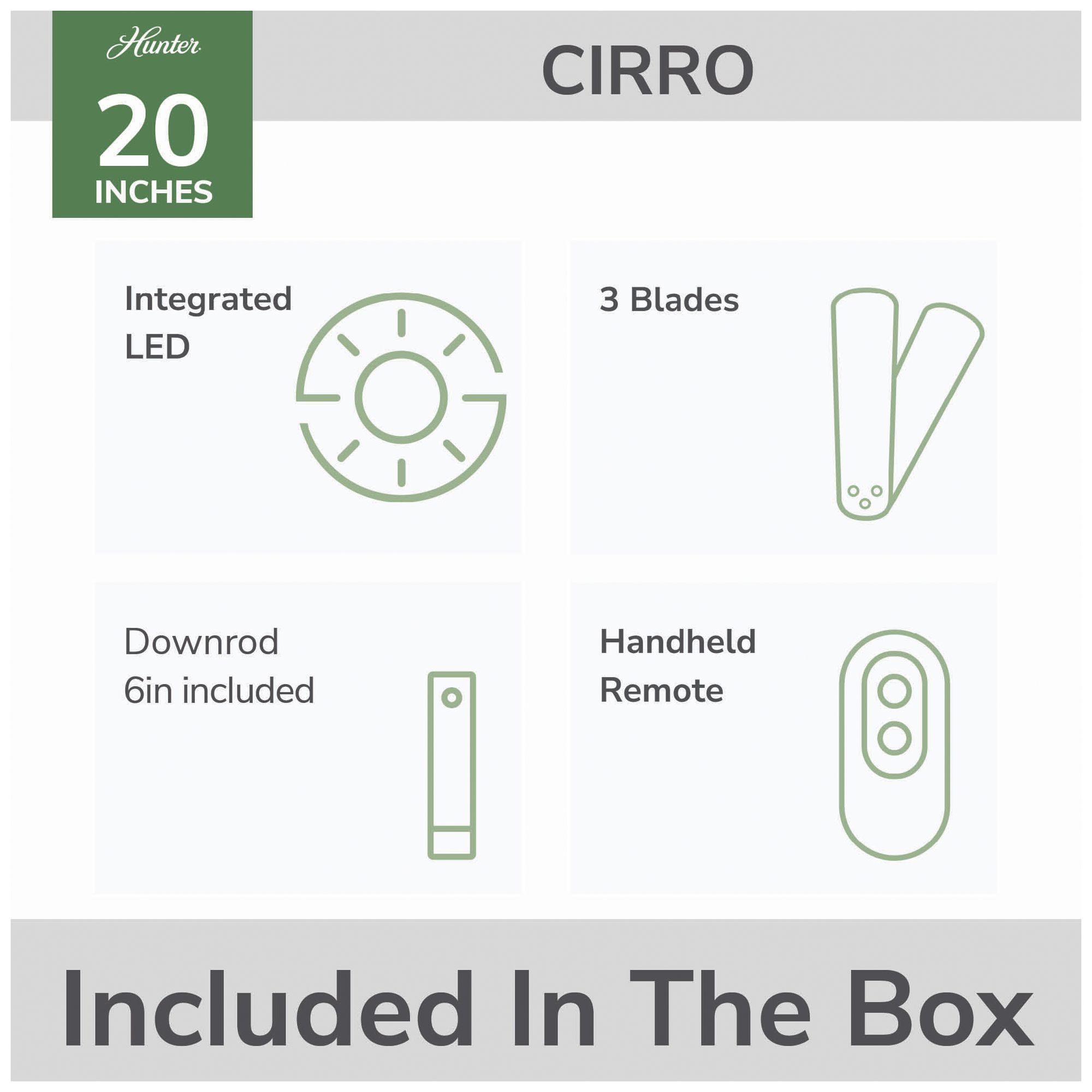 Hunter 20" Cirro Fandelier Luxe Gold with LED Light Kit and Handheld Remote