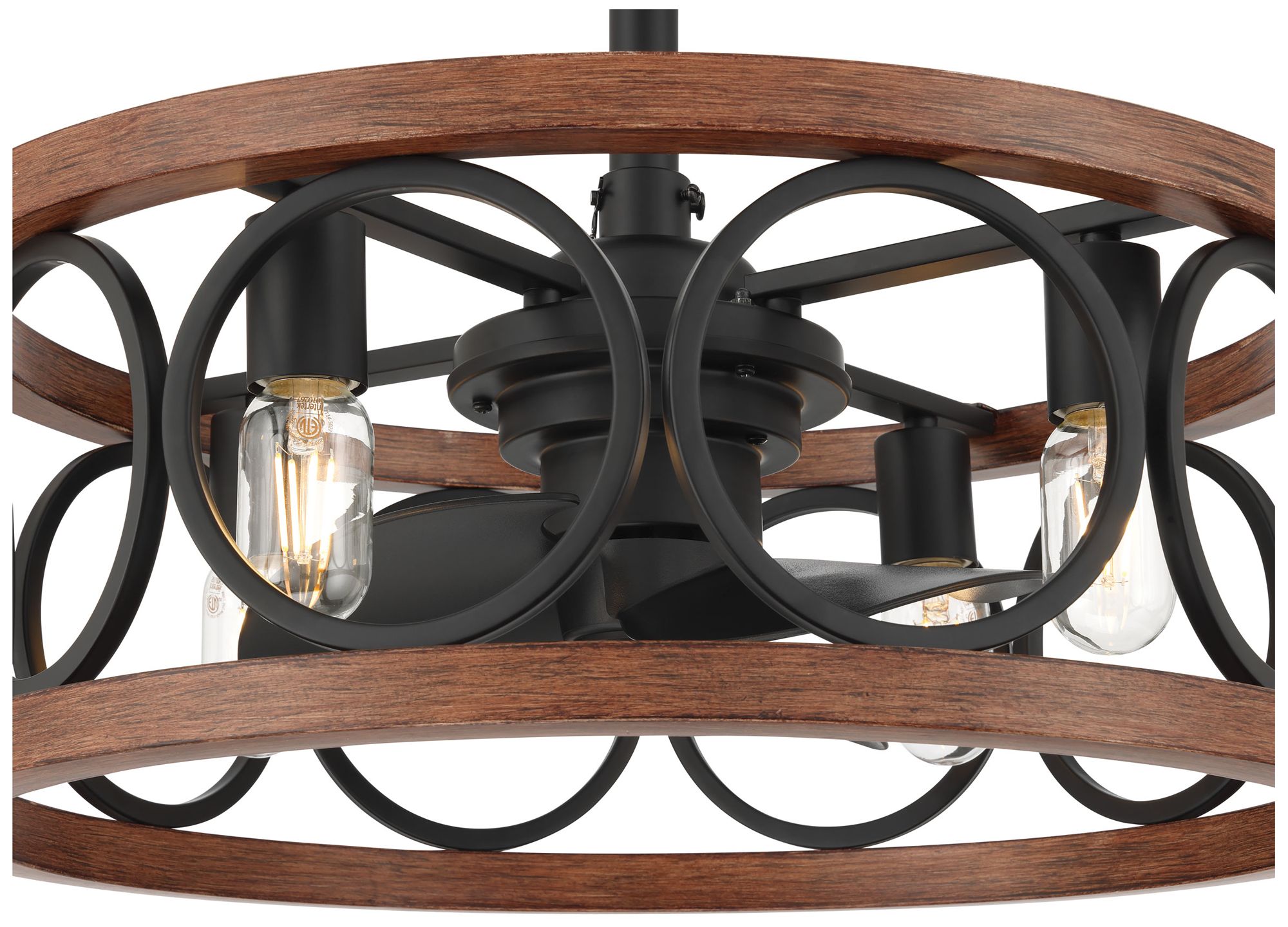 Image 5 Hunter 22 inch Haven Matte Black Fandelier with Light and Remote more views