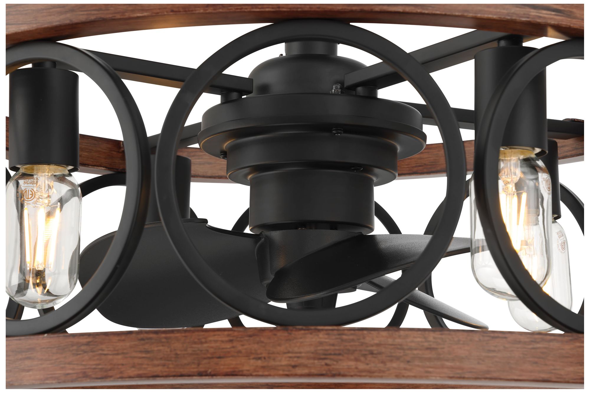 Image 7 Hunter 22 inch Haven Matte Black Fandelier with Light and Remote more views