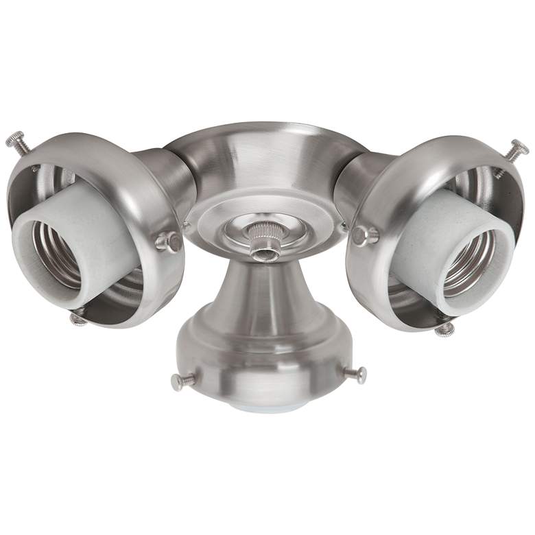 Image 1 Hunter 3 Light Accessory Fitter Brushed Nickel
