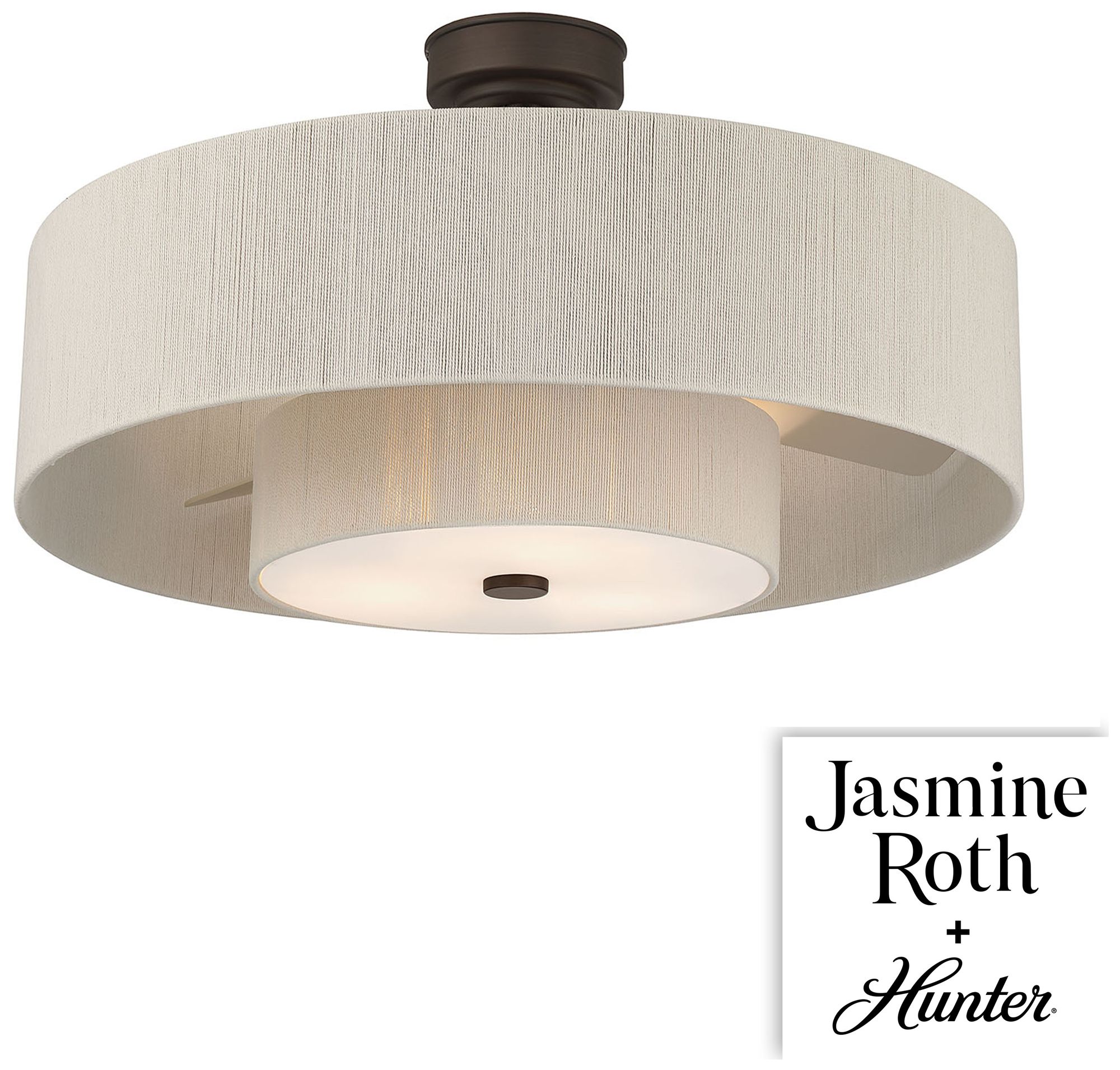 Image 2 Hunter 30" Brookside Matte Bronze Ceiling Fan with LED Light Kit and Remote more views