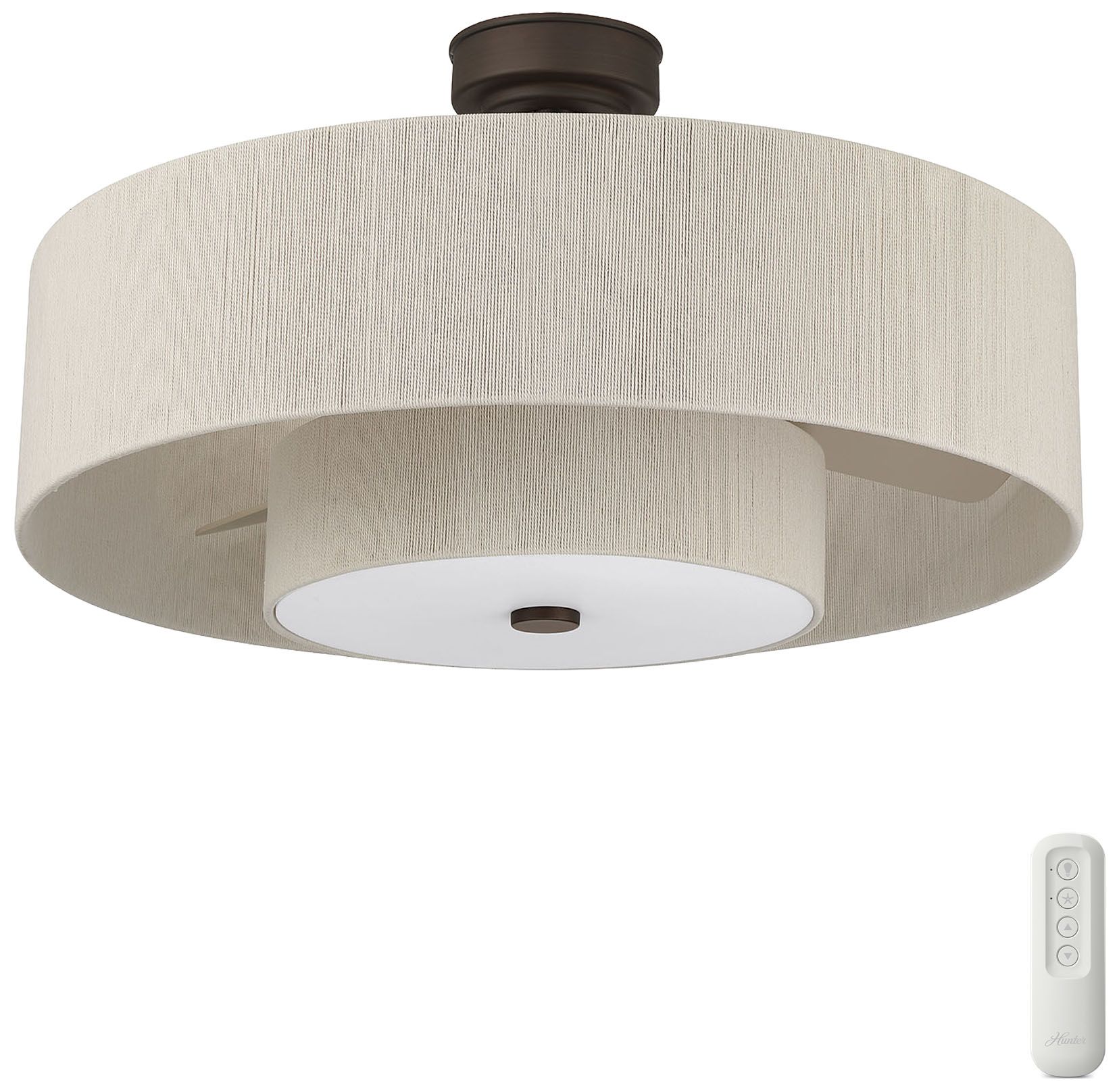 Image 3 Hunter 30" Brookside Matte Bronze Ceiling Fan with LED Light Kit and Remote more views