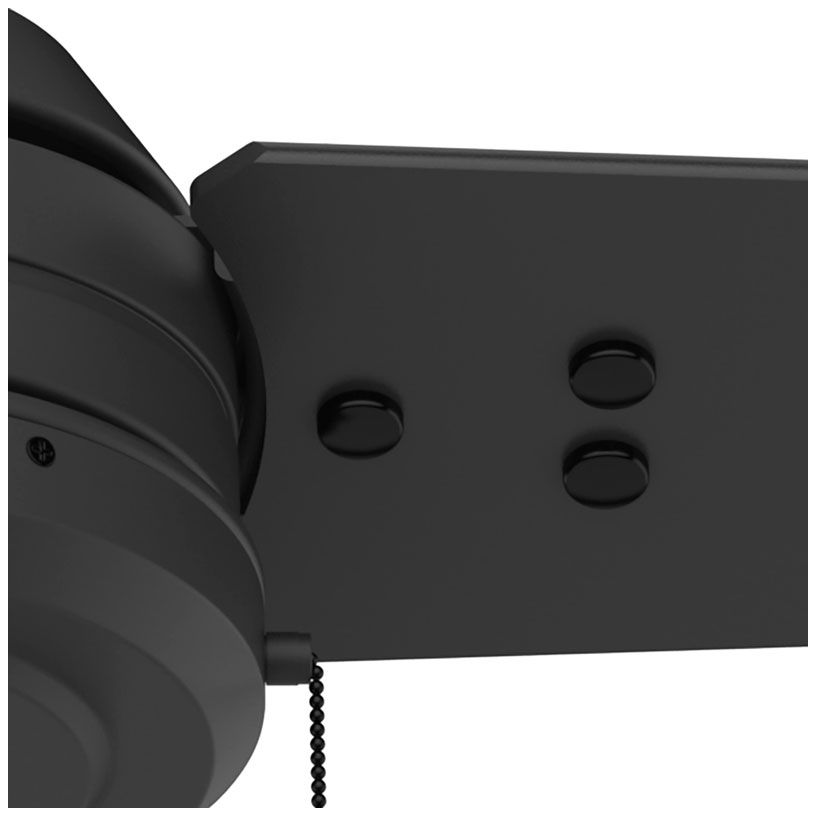 Hunter 36" Cassius Matte Black Fan with Matte Black/Dark Gray Oak Blades