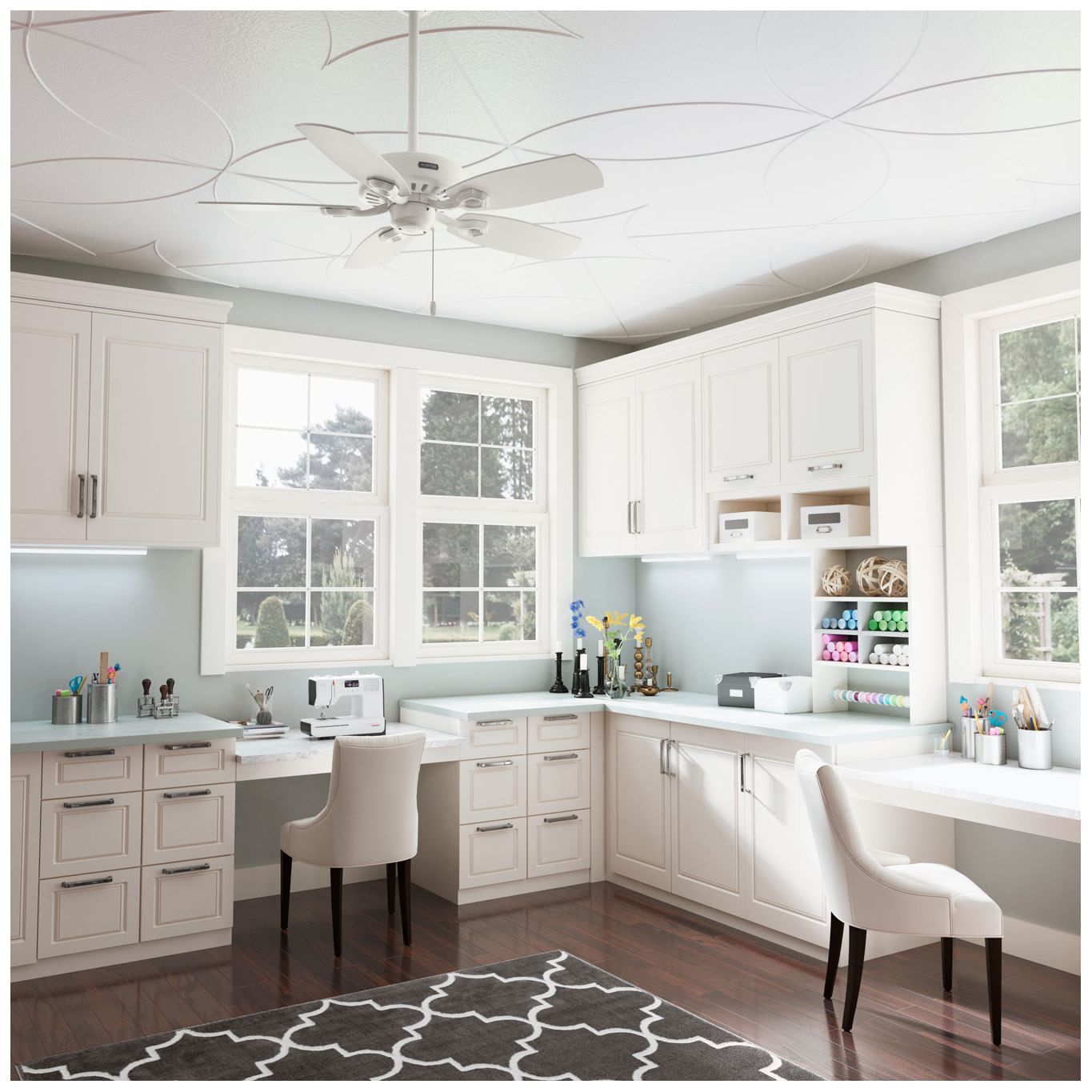 Thumbnail2 of Hunter 42 inch Builder Elite Fresh White Ceiling Fan and Pull Chain more views