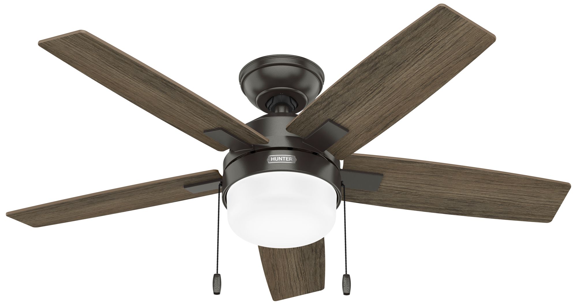 Hunter 44" Anisten Noble Bronze Fan with Grey Walnut/Warm Grey Oak Blades